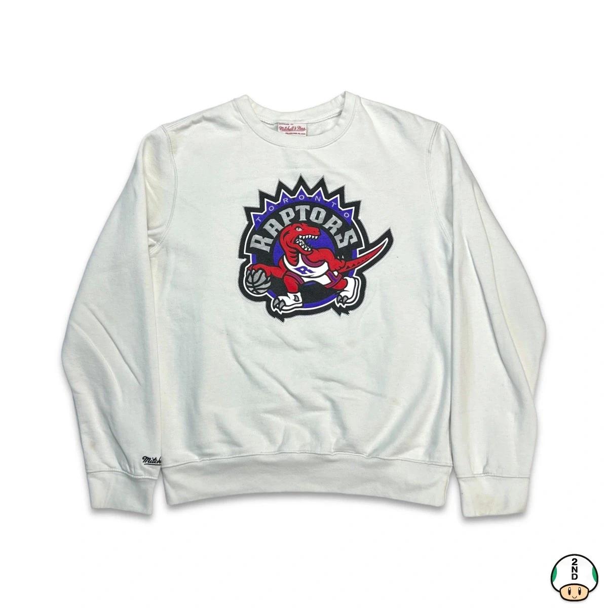Mitchell and Ness Toronto Raptors Tshirt Hoodie Crewneck Sweatshirt Reprinted Full Color Full Size Gifts for NBA Fans