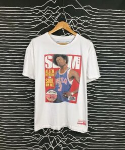 Mitchell and Ness x Slam Allen Iverson Rap Tshirt Hoodie Crewneck Sweatshirt Reprinted Full Color Full Size Gifts for NBA Fans