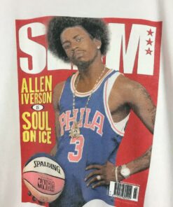 Mitchell and Ness x Slam Allen Iverson Rap Tshirt Hoodie Crewneck Sweatshirt Reprinted Full Color Full Size Gifts for NBA Fans