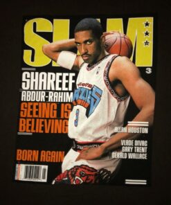 Mitchell and Ness x Slam Mag Shareef Abdur-Rahim Tshirt Hoodie Crewneck Sweatshirt Reprinted Full Color Full Size Gifts for NBA Fans