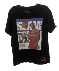Mitchell-Ness Iverson Tshirt Hoodie Crewneck Sweatshirt Reprinted Full Color Full Size Gifts for NBA Fans