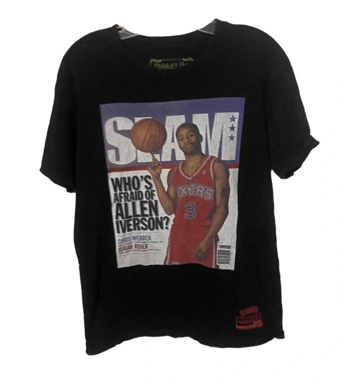 Mitchell-Ness Iverson Tshirt Hoodie Crewneck Sweatshirt Reprinted Full Color Full Size Gifts for NBA Fans