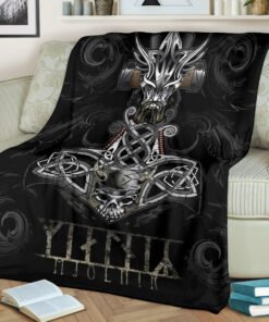 Mjolnir Viking Sherpa Fleece Blanket