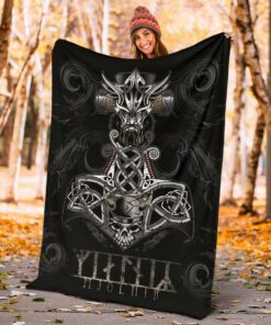 Mjolnir Viking Sherpa Fleece Blanket