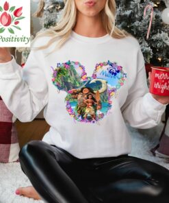 Moana and Maui Mickey Ears Shirt, Cool Moana Shirt, Moana Movie Crewnecks, Moana Fan Shirts, Moana Family Shirts, Vibrant Colors