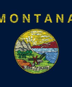 Montana State Flag - Hometown Pride Local Souvenir Basic Shirt Sweatshirt Pullover Hoodie Reprinted Full Color Full Size