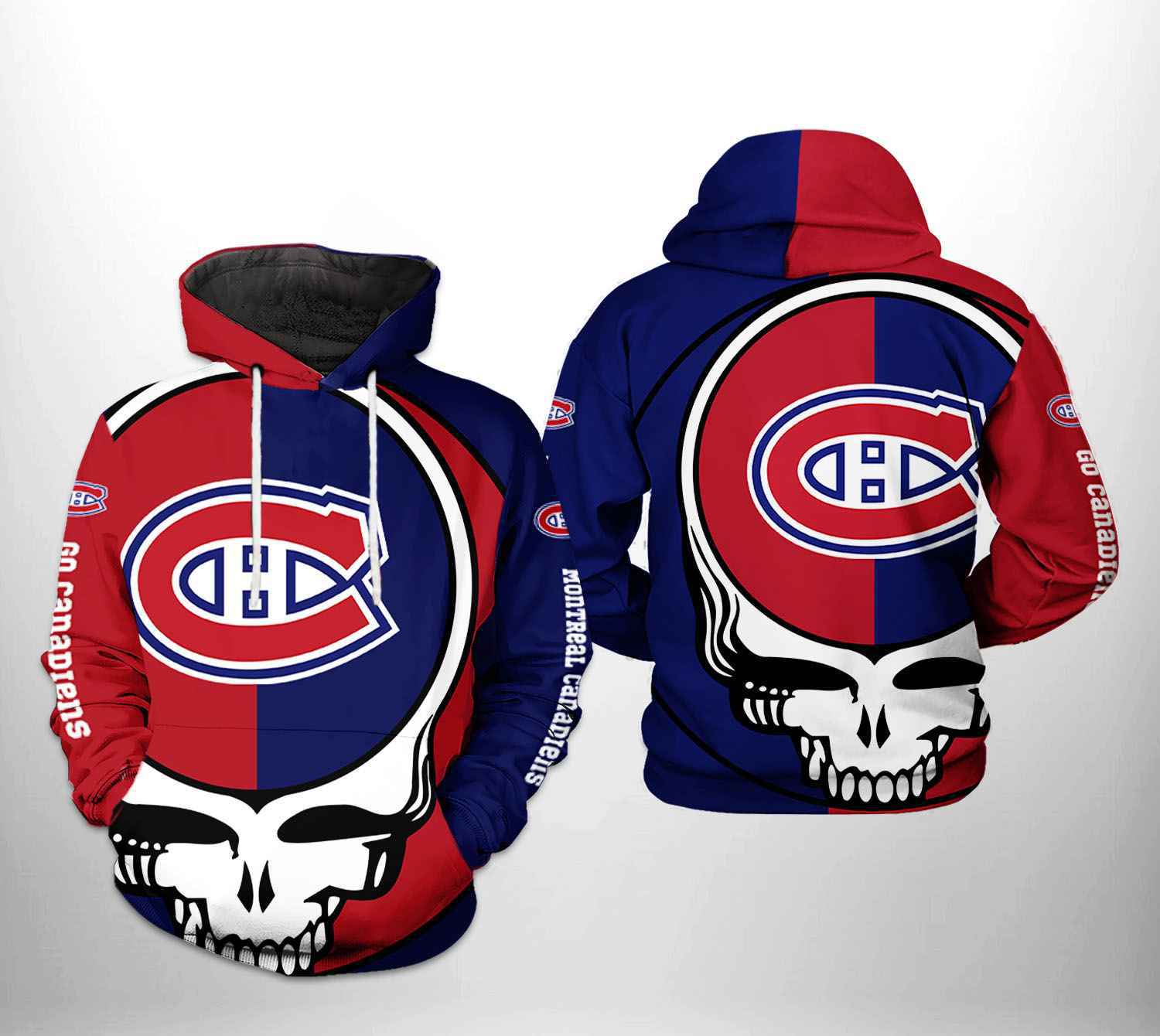 Montreal Canadiens Nhl Grateful Dead 3D All Over Print Hoodie With Zip Up