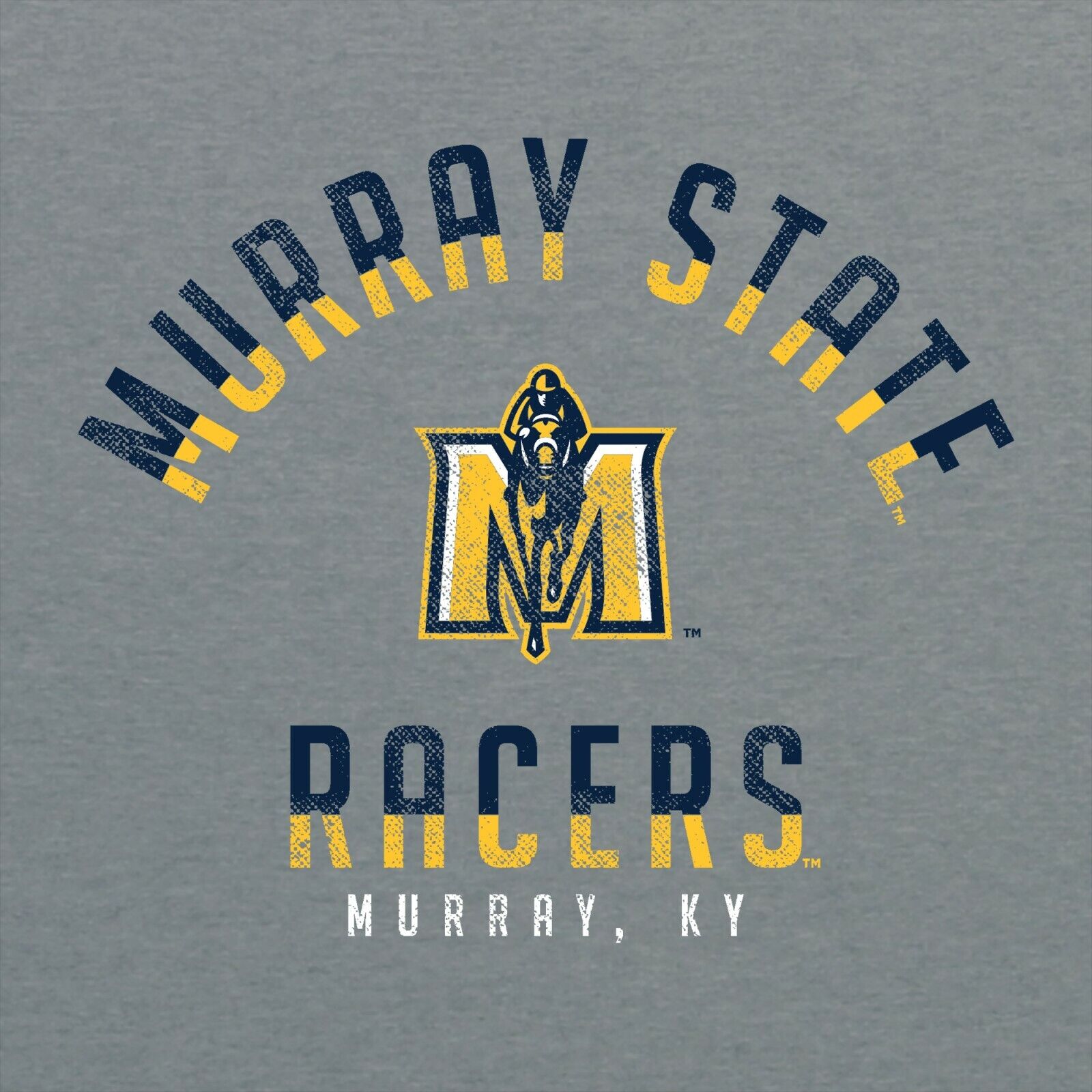Murray State Racers Division Arch Triblend Shirt Sweatshirt Pullover Hoodie Reprinted Full Color Full Size