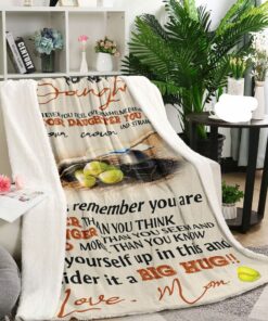 My Daughter Fleece Sherpa Blanket - Gift For Daughter Love Baseball
