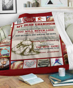My Dear Grandson Blanket – Baseball – You Will Never Lose Blanket