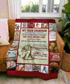 My Dear Grandson Blanket – Baseball – You Will Never Lose Blanket