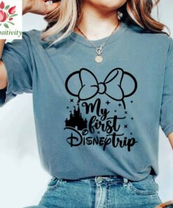 My First Disney Trip Custom T-Shirt, Adults Kids Disneyland Trip Shirt, First Disneyworld Trip Tee, Minnie Mickey Disney Trip Tshirt