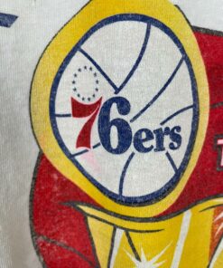 NBA 76Ers Phila World Champ Tshirt Hoodie Crewneck Sweatshirt Reprinted Full Color Full Size Gifts for NBA Fans
