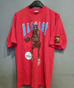 NBA Basketball Vintage Style Charles Barkley 1989 By Starter Tshirt Hoodie Crewneck Sweatshirt Reprinted Full Color Full Size Gifts for NBA Fans