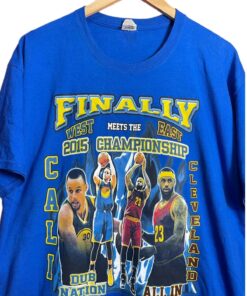 NBA Final 2015 Cleveland Vs Warriors Tshirt Sweatshirt Hoodie Crewneck Sweatshirt Pullover Reprinted Full Color Full Size Gifts for NBA Fans