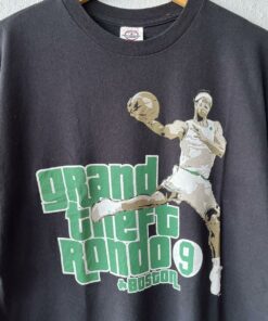NBA Grand Theft Rondo Basketball Tshirt Sweatshirt Hoodie Crewneck Sweatshirt Pullover Reprinted Full Color Full Size Gifts for NBA Fans