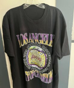 NBA Los Angeles Lakers Championship Tshirt Hoodie Crewneck Sweatshirt Reprinted Full Color Full Size Gifts for NBA Fans