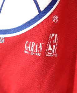 NBA Philadelphia 76Ers By Garan Made In Usa Tshirt Pullover Hoodie Crewneck Sweatshirt Reprinted Full Color Full Size Gifts for NBA Fans