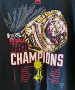 NBA Vintage Style Cleveland Cavaliers Championship Tshirt Hoodie Crewneck Sweatshirt Reprinted Full Color Full Size Gifts for NBA Fans