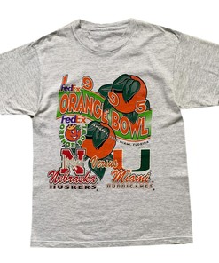 NCAA Miami Hurricanes Vs Nebraska Orange Bowl 1995 T-Shirt