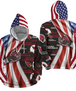 Nfl Arizona Cardinals American Flag 3D Full Over Print Hoodie Zip Hoodie Sweater Tshirt 2