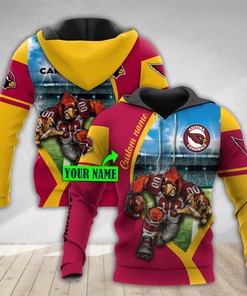 Nfl Arizona Cardinals Custom Name 3D All Over Print Hoodie