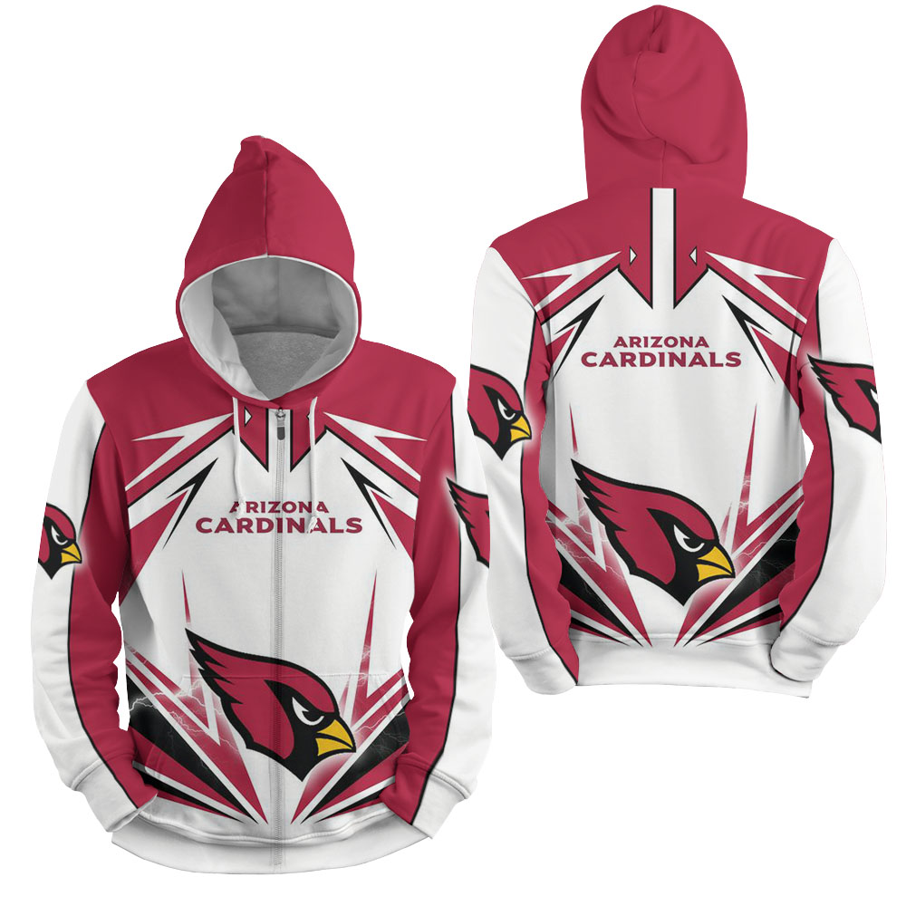 Nfl Arizona Cardinals Lighting 3D Full Over Print Hoodie Zip Hoodie Sweater Tshirt 2