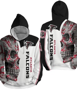 Nfl Atlanta Falcons With Skull 3D Full Over Print Hoodie Zip Hoodie Sweater Tshirt 2