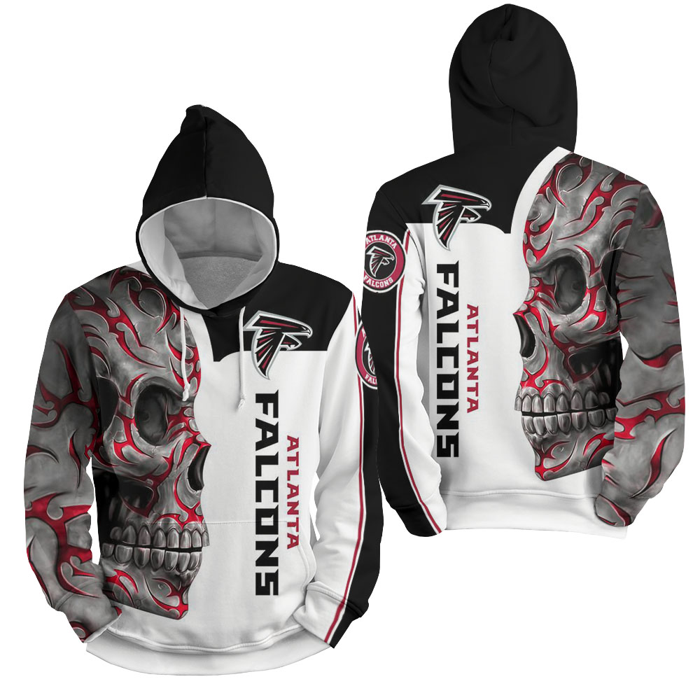 Nfl Atlanta Falcons With Skull 3D Full Over Print Hoodie Zip Hoodie Sweater Tshirt 2