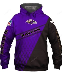 Nfl Baltimore Ranves 3D All Over Print Zip Up Hoodie Option