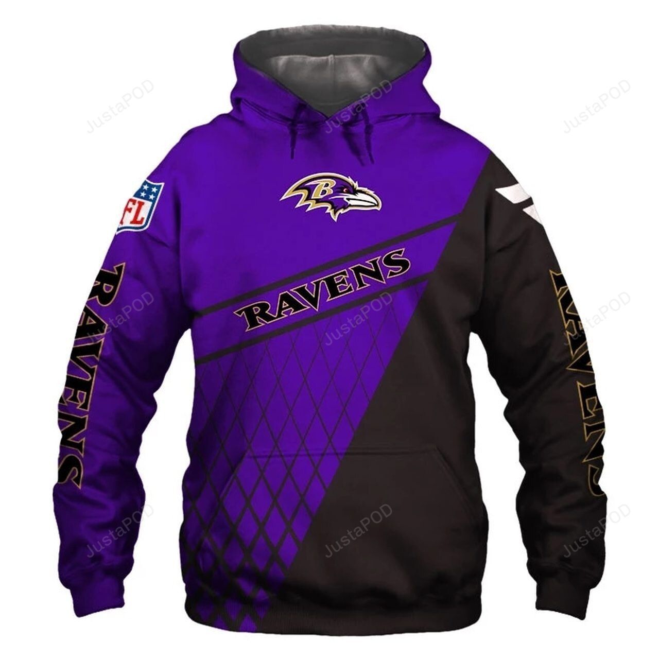 Nfl Baltimore Ranves 3D All Over Print Zip Up Hoodie Option