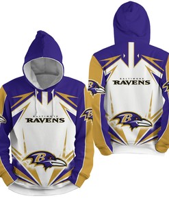 Nfl Baltimore Ravens Lighting 3D Full Over Print Hoodie Zip Hoodie Sweater Tshirt 3