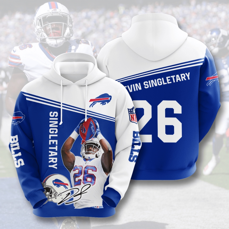 Nfl Buffalo Bills Devin Singletary 3D All Over Print Zip Up Hoodie Option