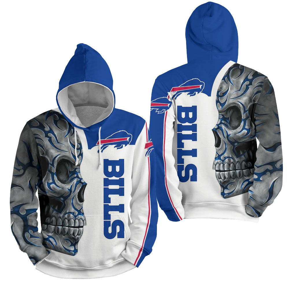 Nfl Buffalo Bills With Skull 3D Full Over Print Hoodie Zip Hoodie Sweater Tshirt 3