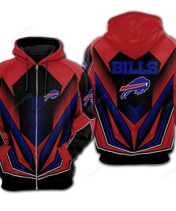 Nfl Buffalo Bills Zippered Hoodie For Fan Newest Design 3D Hoodie For Men For Women, All Over 3D Printed Zip Hoodie