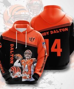 Nfl Cincinnati Bengals Andy Dalton 3D All Over Print Zip Up Hoodie Option