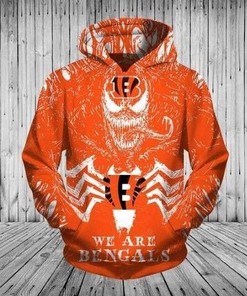 Nfl Cincinnati Bengals Venom We Are Bengals 3D All Over Print Zip Up Hoodie Option