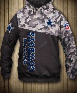 Nfl Dallas Cowboys Camo Men And Women 3D Full Printing Hoodie Zip Hoodie Nfl