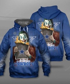 Nfl Dallas Cowboys The Joker 3D All Over Print Zip Up Hoodie Option