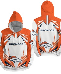 Nfl Denver Broncos Lighting 3D Full Over Print Hoodie Zip Hoodie Sweater Tshirt 3