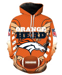 Nfl Denver Broncos Orange Herd 3D All Over Print Zip Up Hoodie Option