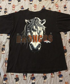 NFL Denver Broncos Starter Brand T Tshirt Pullover Hoodie Crewneck Sweatshirt Reprinted Full Color Full Size Gifts For NFL Fans