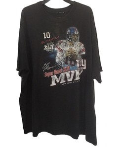 NFL Eli Manning Superbowl Mvp Graphic Tshirt Pullover Hoodie Crewneck Sweatshirt Reprinted Full Color Full Size Gifts For NFL Fans