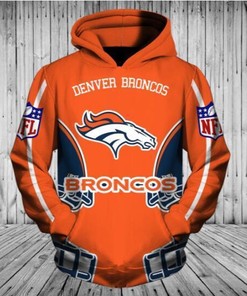 Nfl Football Denver Broncos 3D All Over Print Zip Up Hoodie Option