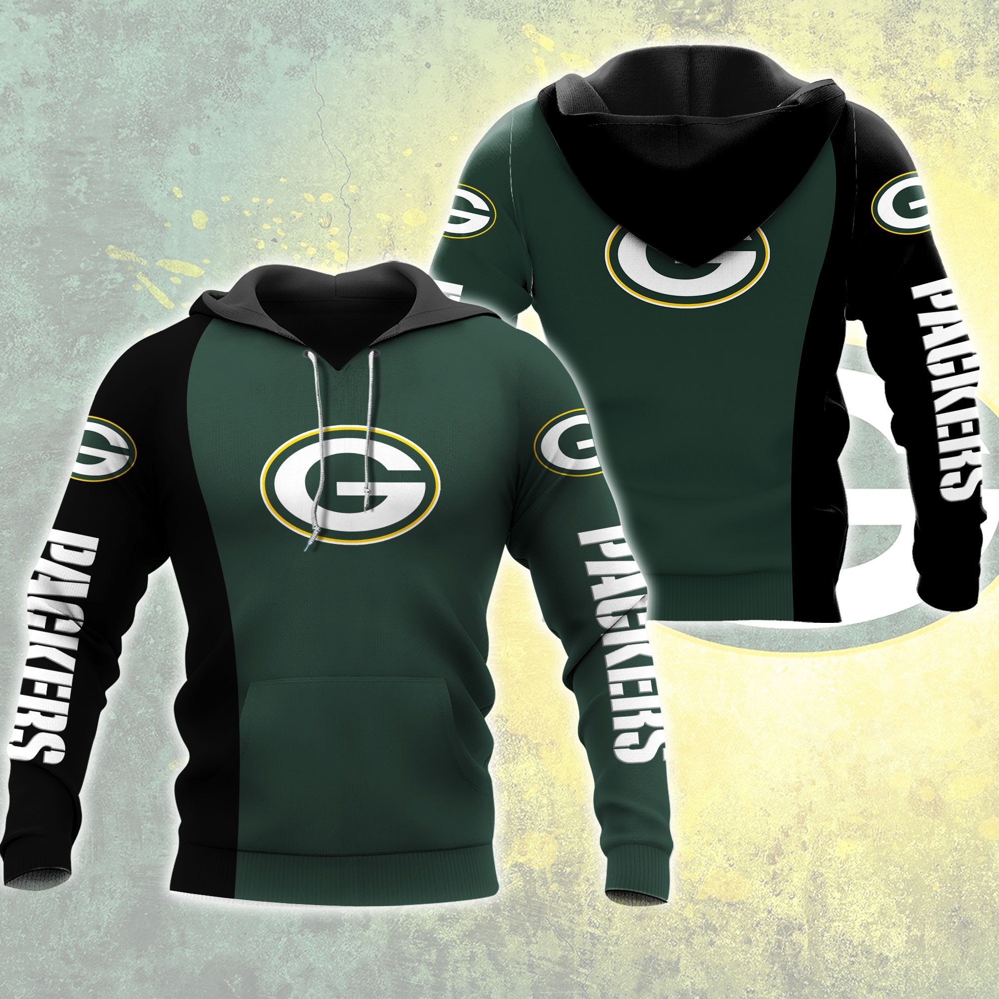 Nfl Green Bay Packers 3D All Over Printed Hoodie, Zip Up Hoodie Style 1