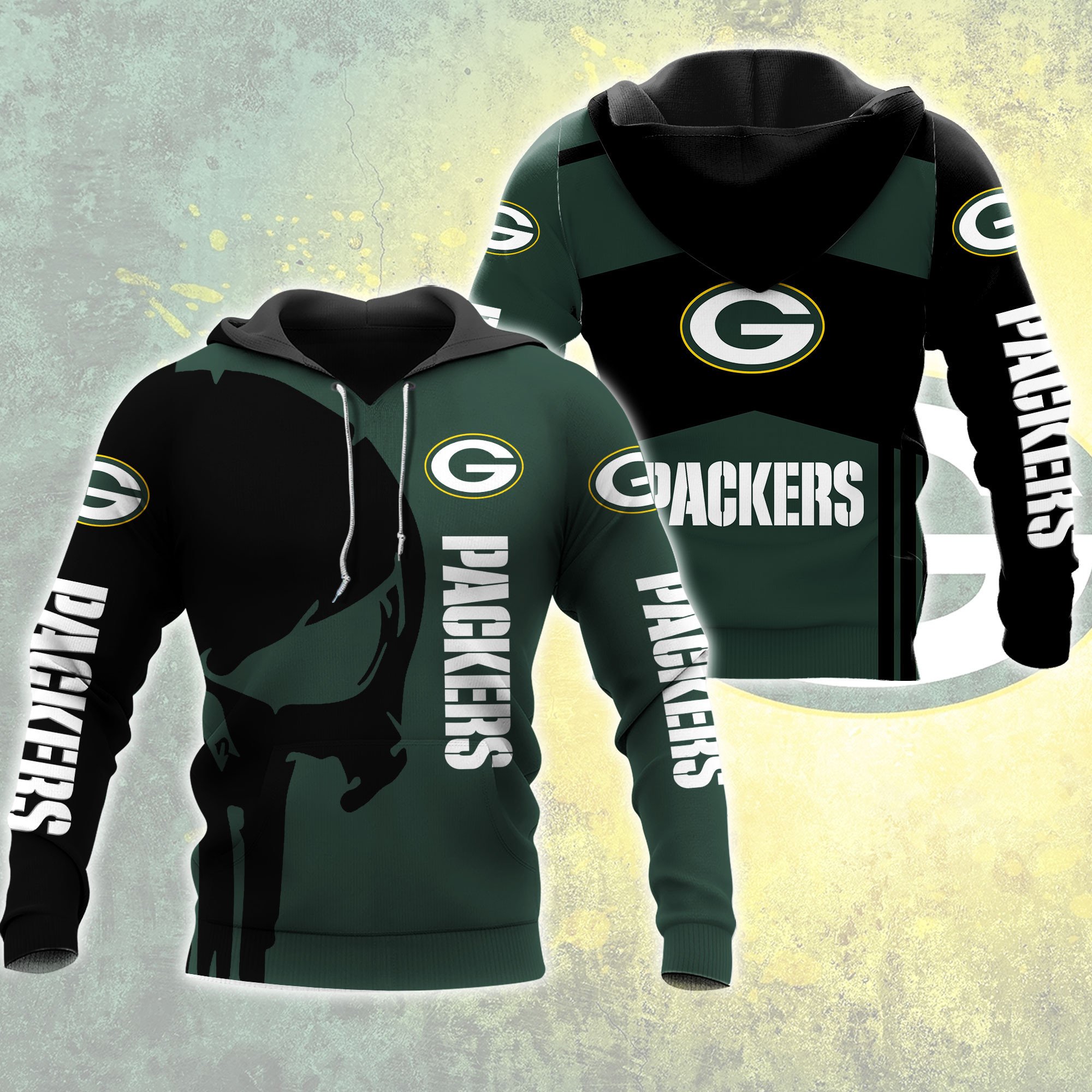 Nfl Green Bay Packers 3D All Over Printed Hoodie, Zip Up Hoodie Style 2