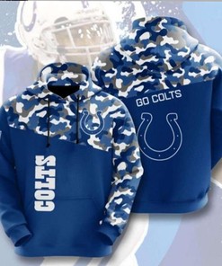 Nfl Indianapolis Colts Camouflage Football Team 3D All Over Print Zip Up Hoodie Option