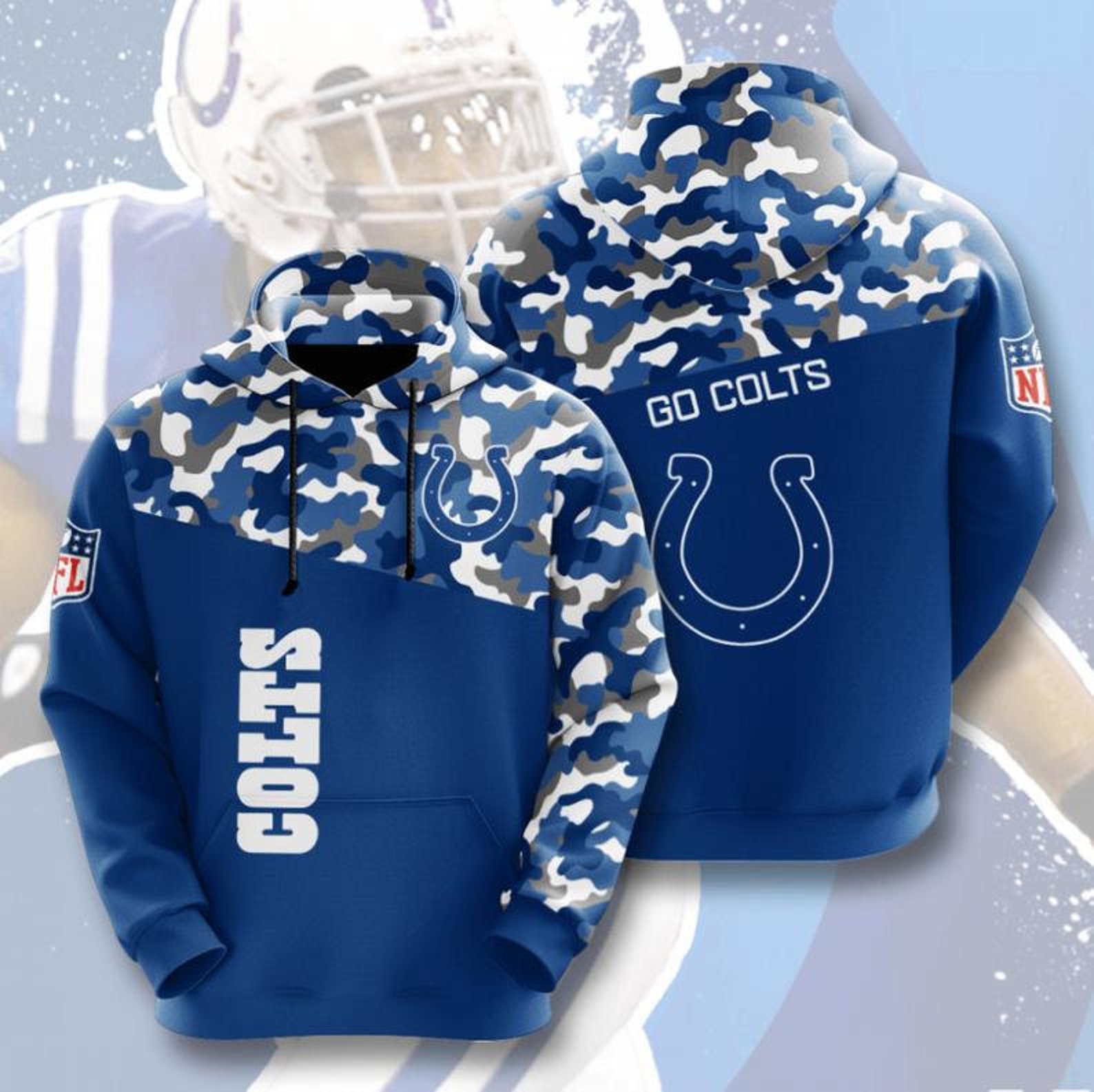 Nfl Indianapolis Colts Football Team 3D All Over Printed Hoodie, Zip Up Hoodie