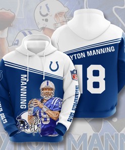 Nfl Indianapolis Colts Peyton Manning 3D All Over Print Zip Up Hoodie Option