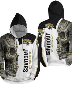 Nfl Jacksonville Jaguars With Skull 3D Full Over Print Hoodie Zip Hoodie Sweater Tshirt 3